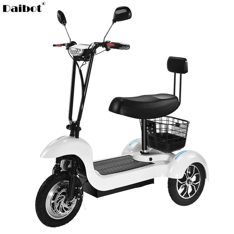 Новые 3 колеса Электрический трехколесный велосипед двухколесные электрические