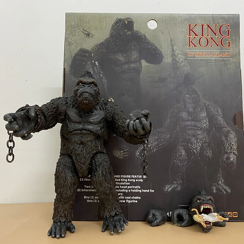 Экшн фигурка Кинг Конг игрушка черно белая версия Kingkong коллекционная экшн модель