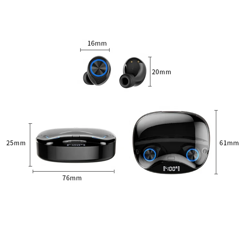 

CLARO TW90 Bluetooth Headset With Combo With Power Bank Wireless Headphones Smart Touch Sport Waterproof Earbuds Fone De Ouvido