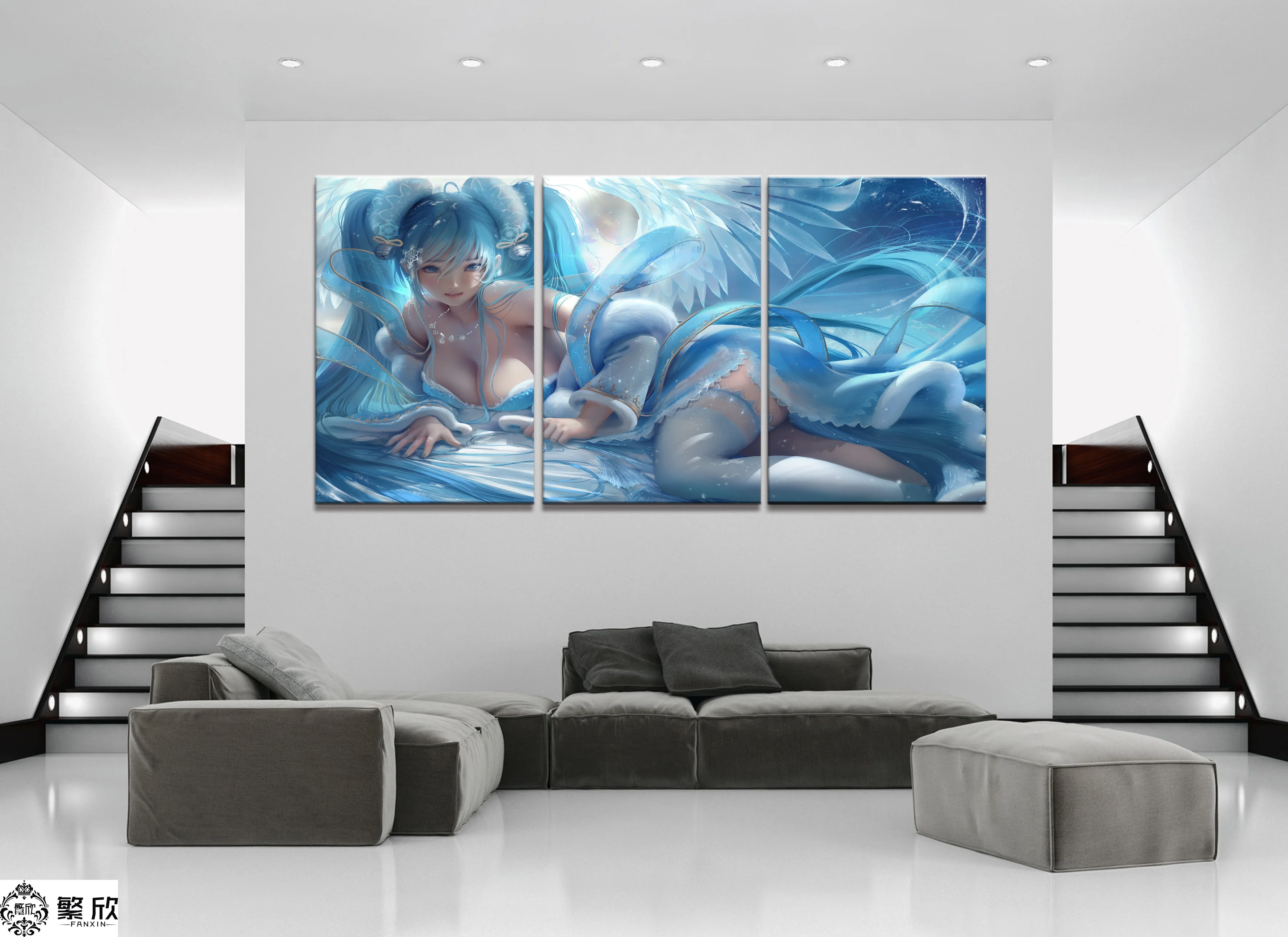 Home Decor Modular Canvas Picture 3 Piece Legends League Sexy Sona Painting Poster Wall For Wholesale | Дом и сад