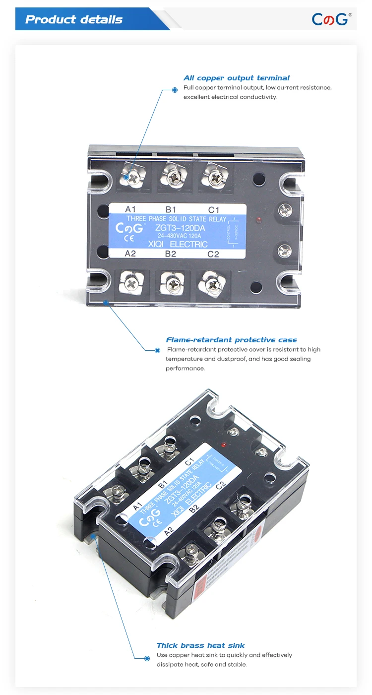 CG 3 фазы 120A 150A 200A DA трехфазный SSR DC контроль переменного тока твердотельные реле SSR 3-32 В постоянного тока до 24-480 В переменного тока