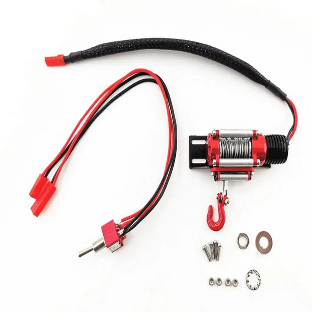 

Metal Remote Control Winch Set For 1/10 RC Rock Crawler Car Parts Accs