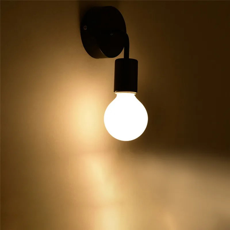 

Nordic Wall Lamp Modern Sconce for Home Light Fixture Retro Wall Light Decor Edison Lamp Black White E27