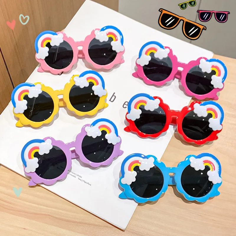 Солнцезащитные очки для мальчиков и девочек круглые солнцезащитные с