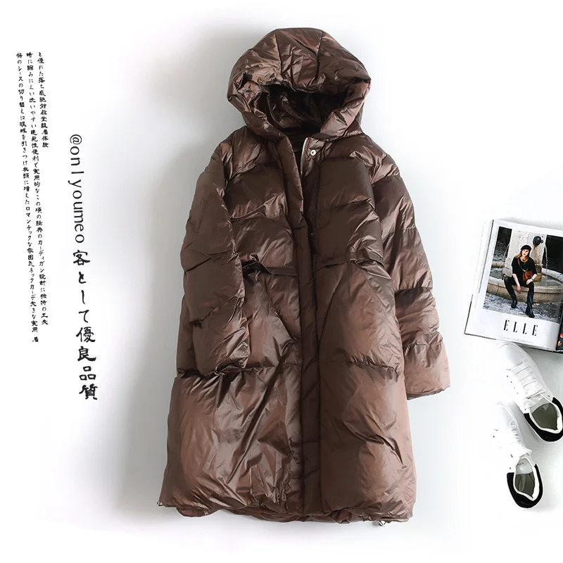 

Winter 2020 thicker, warm, fashionable, simple and versatile, comfortable long-sleeved women's long coat/padded coat