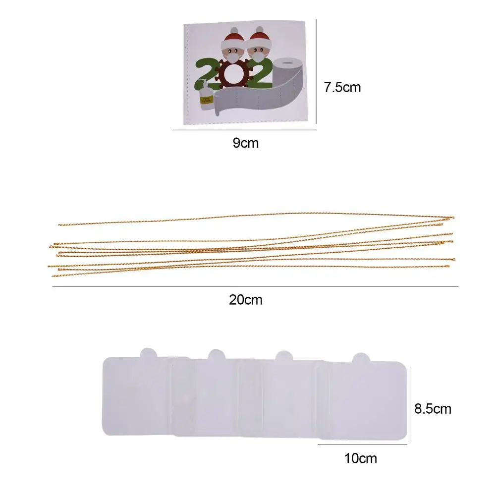 

2020 Quarantine Christmas Decoration Personalized Diy Hanging Acrylic Board Santa Claus Sticker Kit Pendant Home Ornament