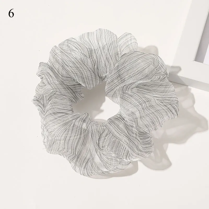 

Summer Organza Hair Rope Strawberry Printed Ponytail Ring Hair Accessories Fashion Women Bright Color Hair Bands Girls Headwear