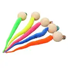 Плюшевая игрушка для кошек, мяч для кошек, игрушка для котят, Интерактивная игрушка, цветной мяч для кошек и червей с колокольчиком