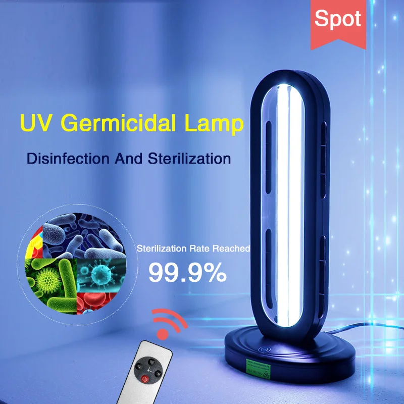 UV Disinfection Table Lamp Ozone Sterilization Portable Lamps Dust Mite Controller 38W 220V 110V EU/US Plug Bedroom Living Room | Лампы и