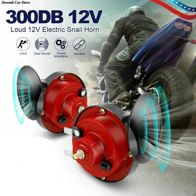 

1 Pair Of High And Low Dual Tone 12v Snail Car Horn 300DB Super Train Horn For Trucks SUV Car-Boat Motorcycles 510HZ 30W NEW