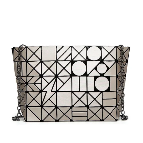 Сумка-мессенджер WSYUTUO, Женская Складная дамская сумка в клетку с геометрическим рисунком, модная повседневная женская сумка-тоут, сумка на плечо