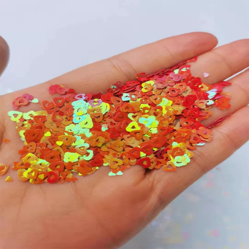 

12 Color 3D Chameleon Nail Art Glitter Sequins, 50g Splarkly Laser Love Heart Nail Sequin Acrylic Paillette,Nail Sparkle Glitter
