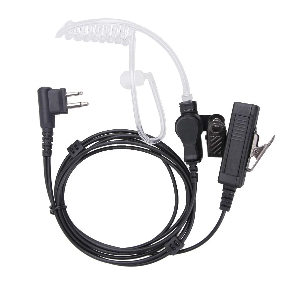 

2Pin Covert Acoustic Tube Earpiece Headset Mic for Motorola Two Way Radios