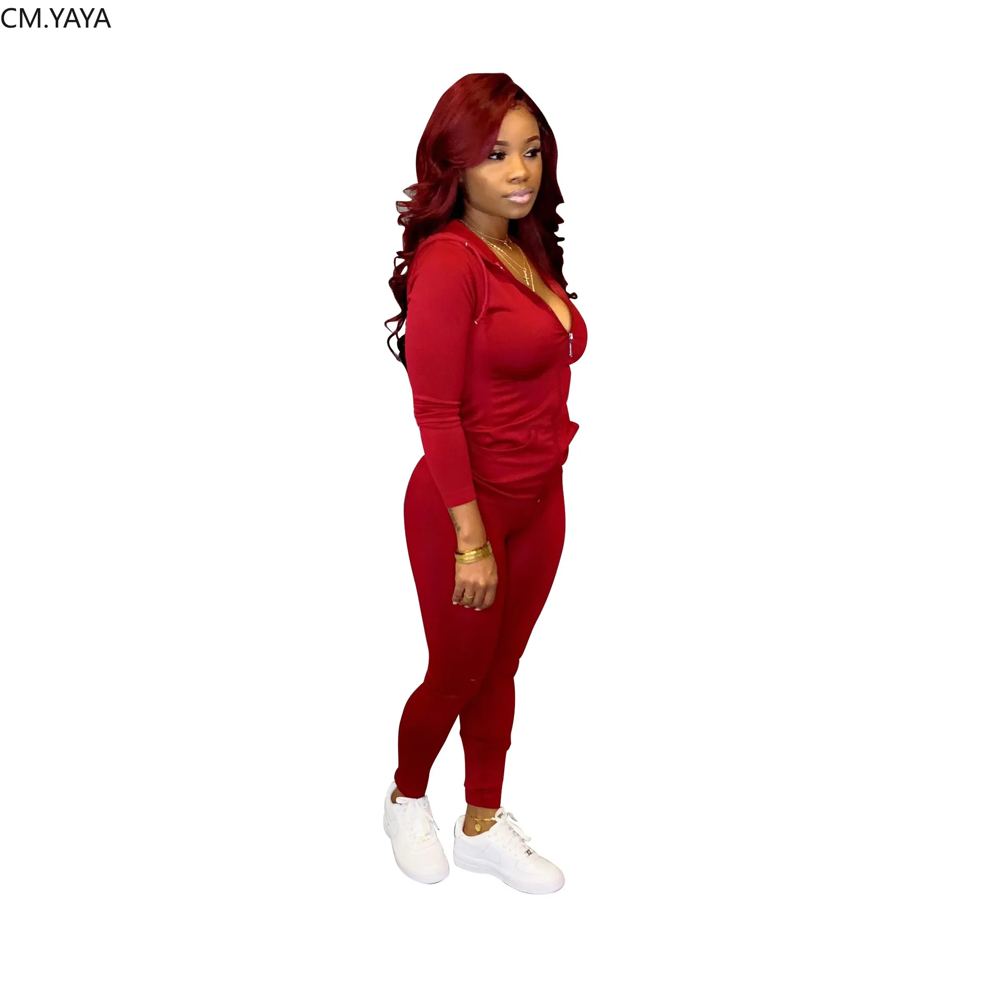 Новинка 2019 женский осенне-зимний костюм из куртки с капюшоном и брюк комплект