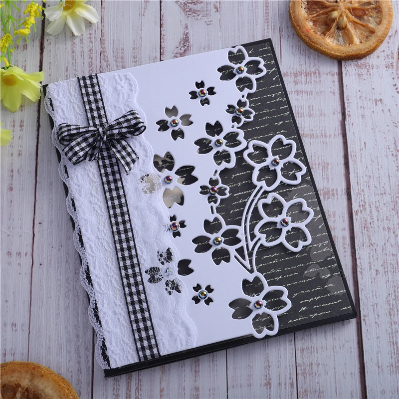 Металлические режущие штампы DiyArts с цветочным краем трафареты для рукоделия