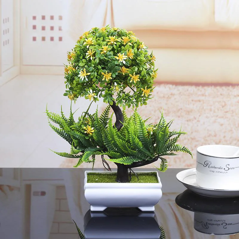 

Living Room Decoration Green Plant Simulation Potted Plant Table Decoration Fake Flower