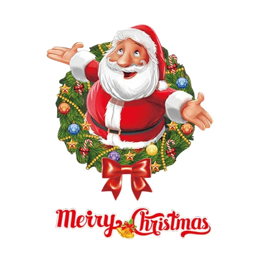 Diy веселые рождественские наклейки на стену украшения Санта Клауса подарки