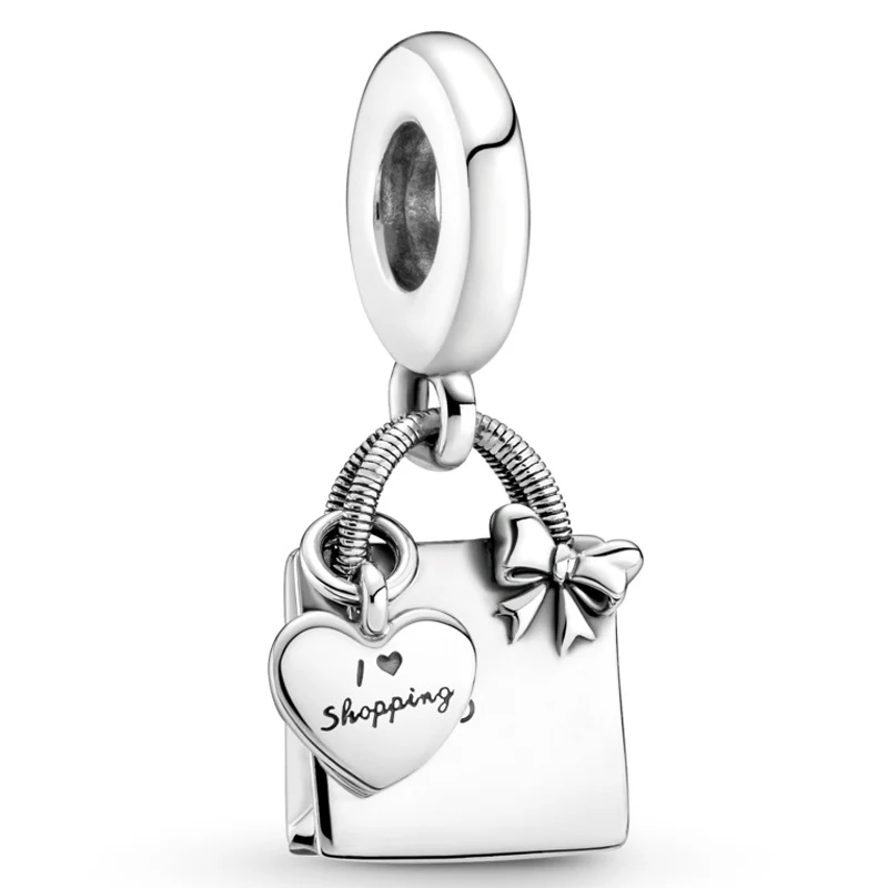 925 Серебряный подвесной грузовик для покупок с дурианом - королём фруктов, свадебные кольца, бусина-подвеска на браслет Pandora, изготавливаемое ювелирное украшение.