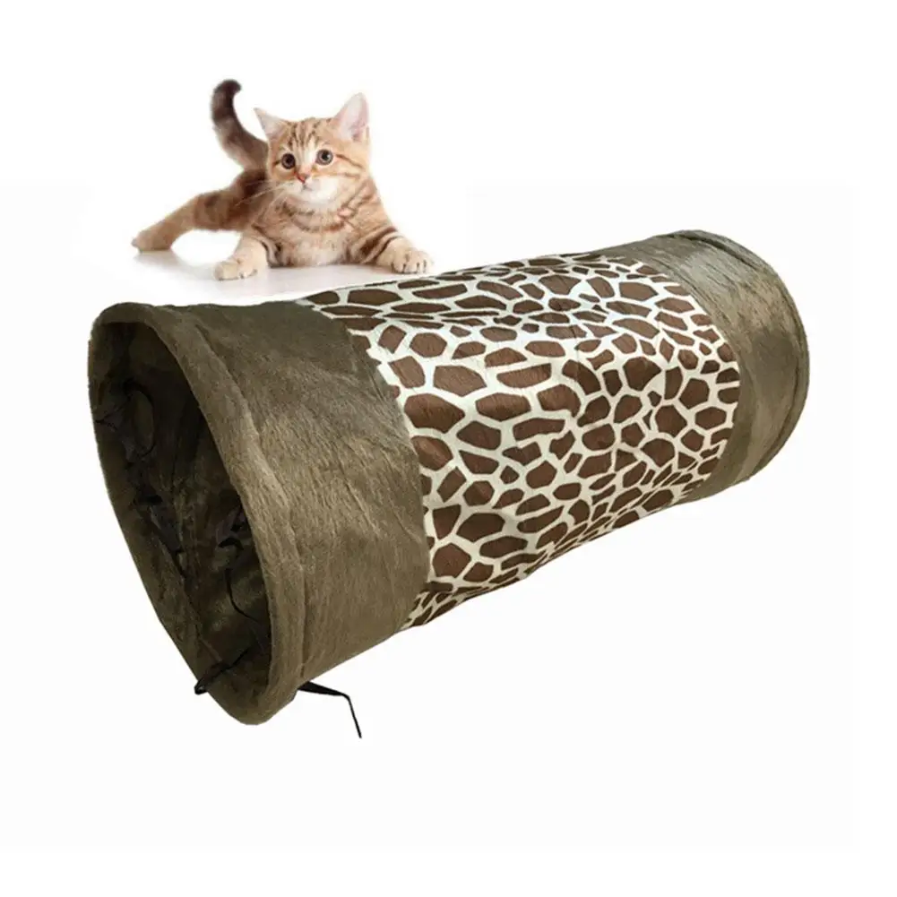 Кошка полиэстер туннель морщинка Pet Tube Hideaway Play Игрушка складная палатка кошка
