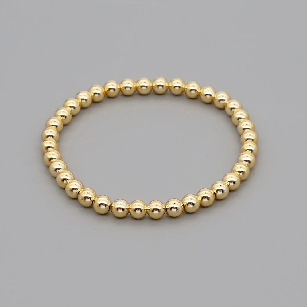 

Go2boho 6pcs Gold Color Bead Bracelets Letter Femme Bracelet Women Jewelry Hight Quality Fadeless Beads Pulseras Wholesale
