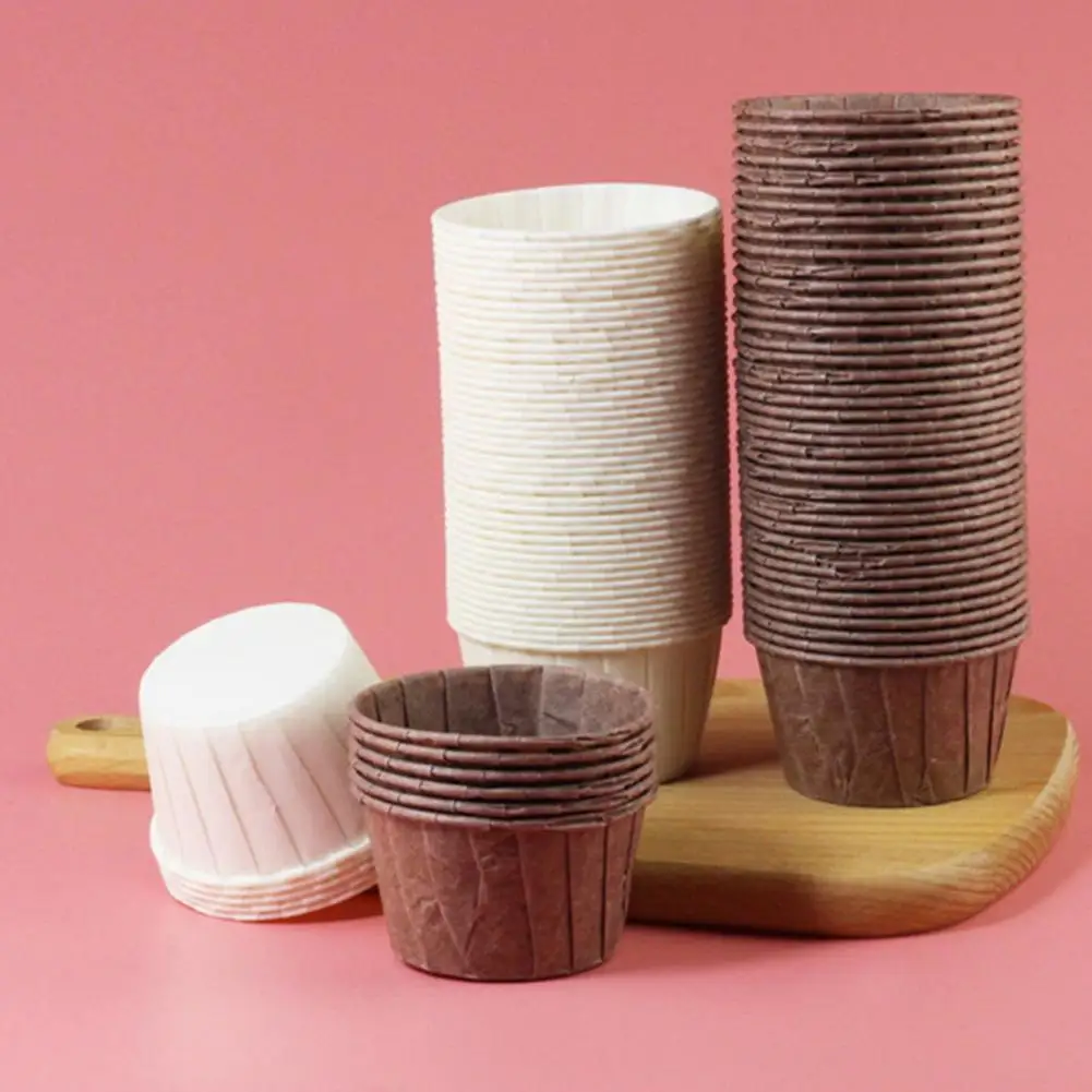 

50Pcs Cupcake Wrappers Food Grade Heat Resistant Paper Cake Muffin Cupcake Dessert Wrappers Liners Baking Tools for Home