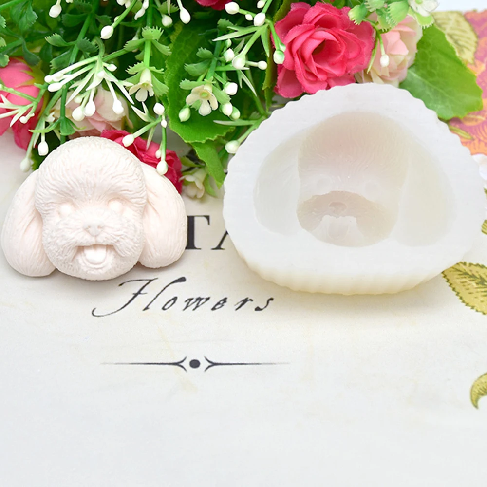 3D DIY милый щенок собака силиконовая форма для украшения торта Мыло плесень