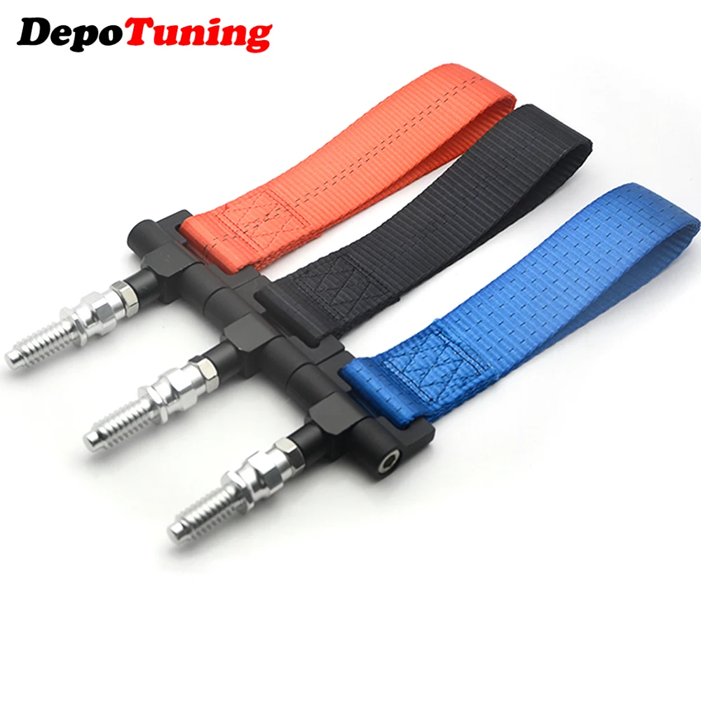 

DepoTuning Universal Racing Tow Strap Towing Hook Rope for BMW European Car Auto Trailer Ring Blue/Red/Black