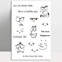 zhuoang emoticons clear stamp for scrapbooking rubber stamp seal paper craft clear stamps card making