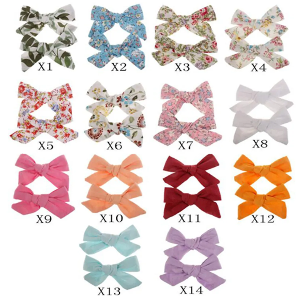 

24Pcs/lot,3.2"Inch Flower Printted Hair Bow Clips,Baby Hairband,Fabric Hair bow for Girls hair clips or Hairtie hair accessories