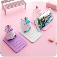 Cute Anti-Slip Cartoon Unicorn Mobile Phone Holder Support Desk Decor Phone Bracket for IPhone XiaoMi Huawei Samsung Stand