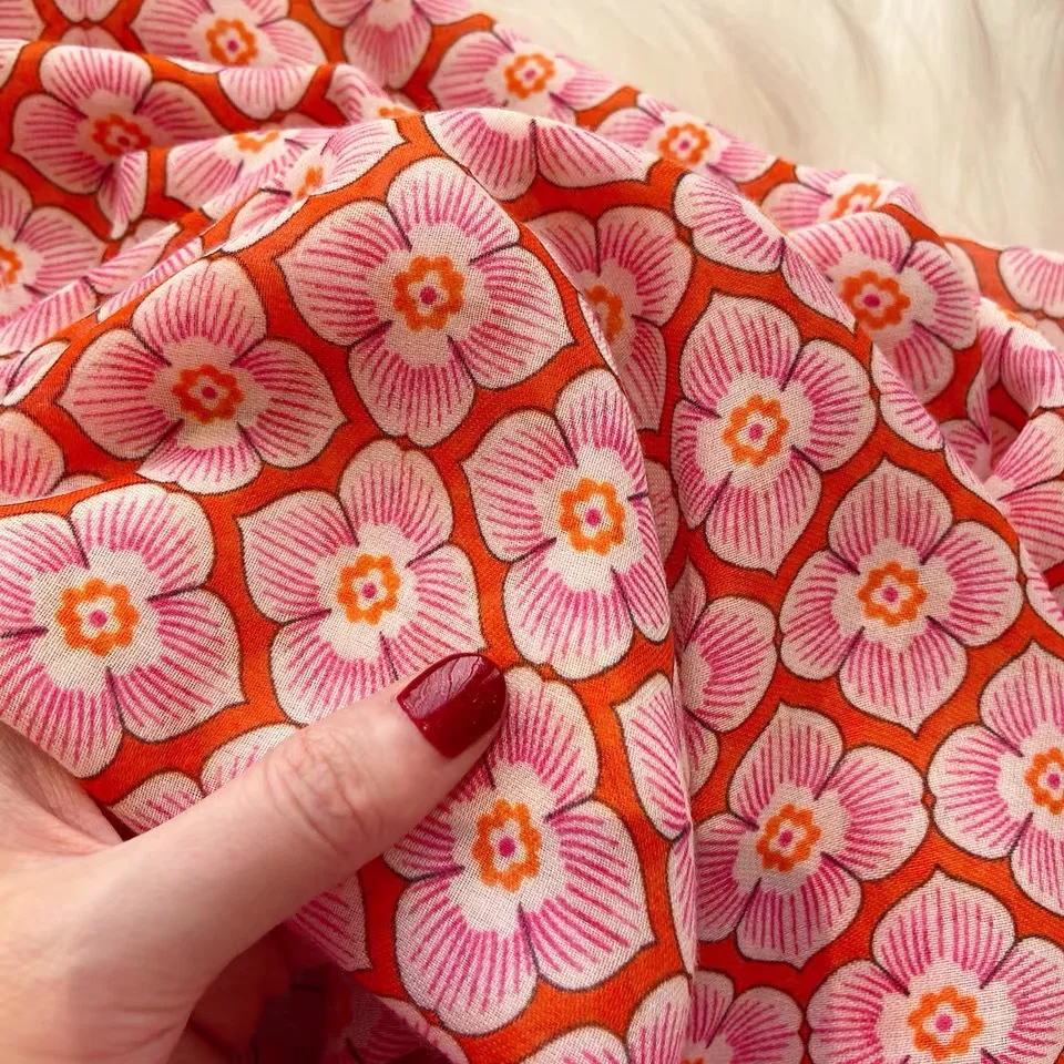 

Spring and summer 2020new rose pink flowers soft warm skin cotton hemp women'sScarf Shawl sunscreen shawl beach scarf long scarf