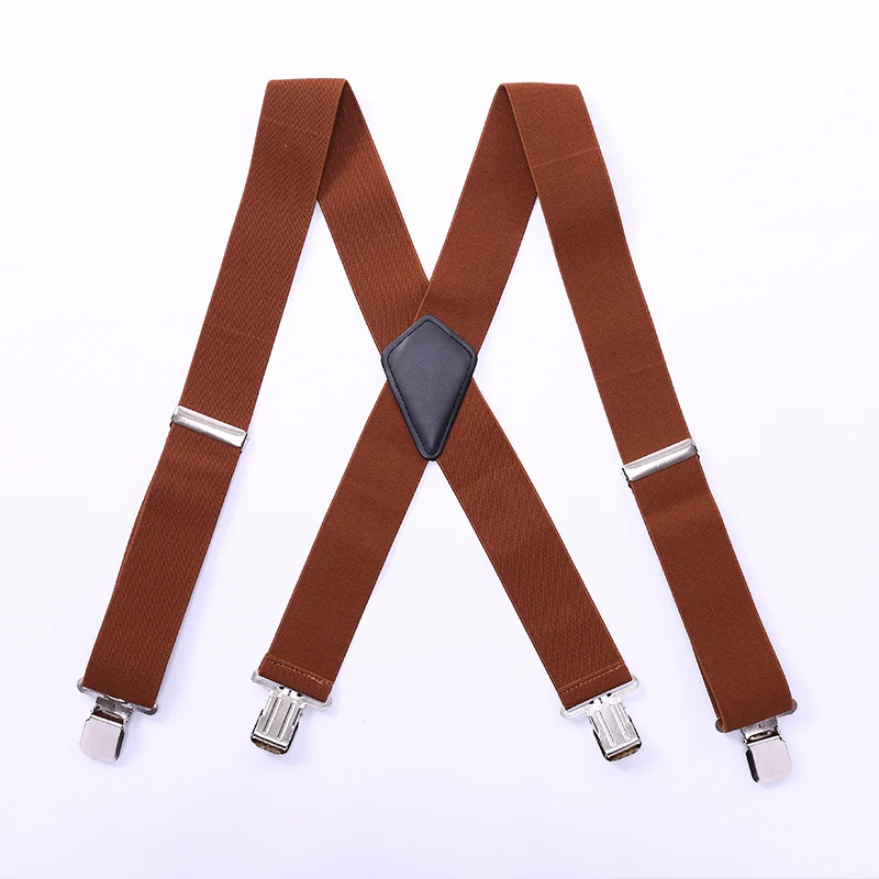 

Men'S Shirt Suspenders Trousers Pants Holder Braces Women Wedding Suspender Belt Straps 50mm Wide Elastic Metal Clips Gifts