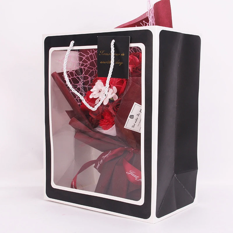 Искусственное мыло роза с подарочной коробкой Гвоздика букет Рождество День