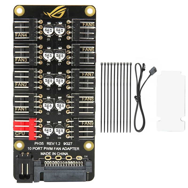 

PH35 PWM Fan HUB Motherboard Desktop PC Controller Adapter Support 3Pin 4Pin