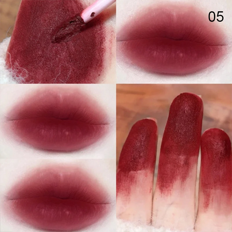 

Матовая губная помада 6 цветов, бархатная губная помада глазури, очаровательный цвет, стойкая, не выцветающая губная помада, Косметика для м...