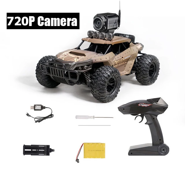 Brown 720P Camera Радиоуправляемая машина с камерой HD Машина Радиоуправляемая радиоуправляемая внедорожник 2,4G машинка с дистанционным управлением 4 колеса высокоскоростная электрическая машина каррос багги игрушки - Цвет: Brown 720P Camera
