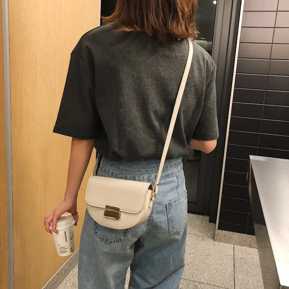 Винтажные кожаные сумки через плечо с крокодиловым узором для женщин новинка 2019