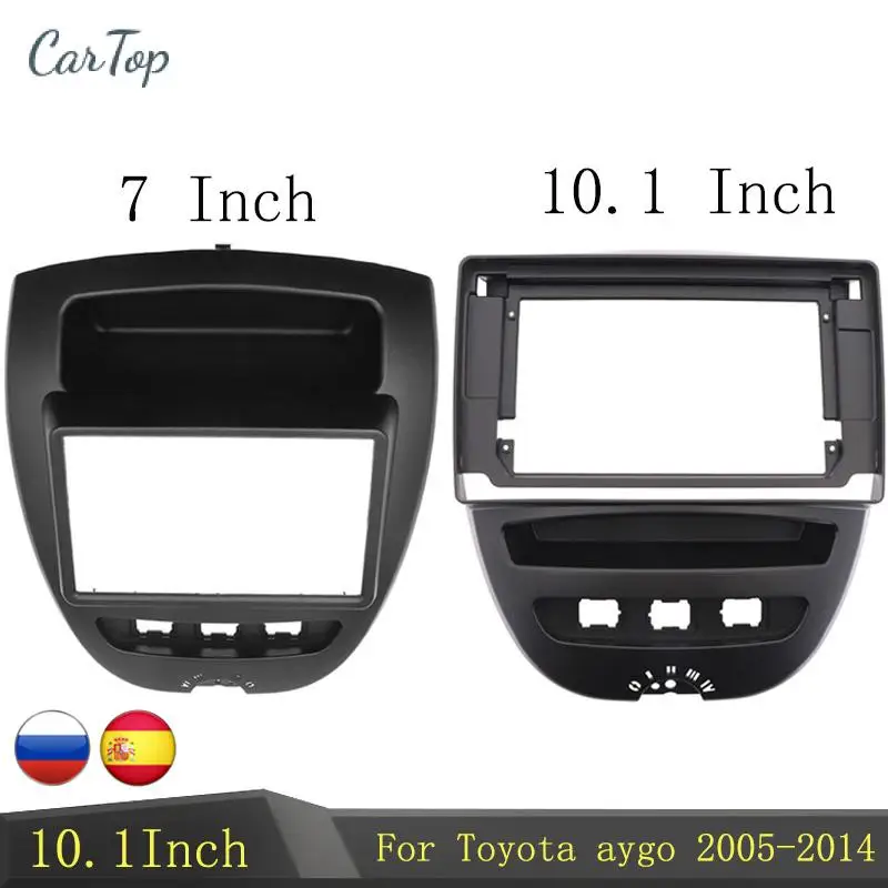 

10,1 дюймов 2 Дин радио рамки панель тире комплект DVD Радио Панель покрытие для стереосистемы для Toyota Aygo Citroen C1 Peugeot 107 2005-2014