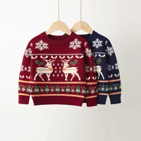 girls boys sweater kids coat outwear 2022 snowflake plus velvet thicken warm winter autumn knitting wool%c2%a0cotton pullover kids ba