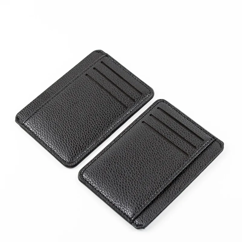 

Fashion Women Wallet Simple Litchee Pattern Purse Casual Solid Color Credit Card Holder Men Mini Slim Coin Pack Passcard Clutch