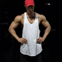 men outdoor bodybuilding tank top gyms fitness sleeveless shirt breathable male quick drying sports vest men undershirt