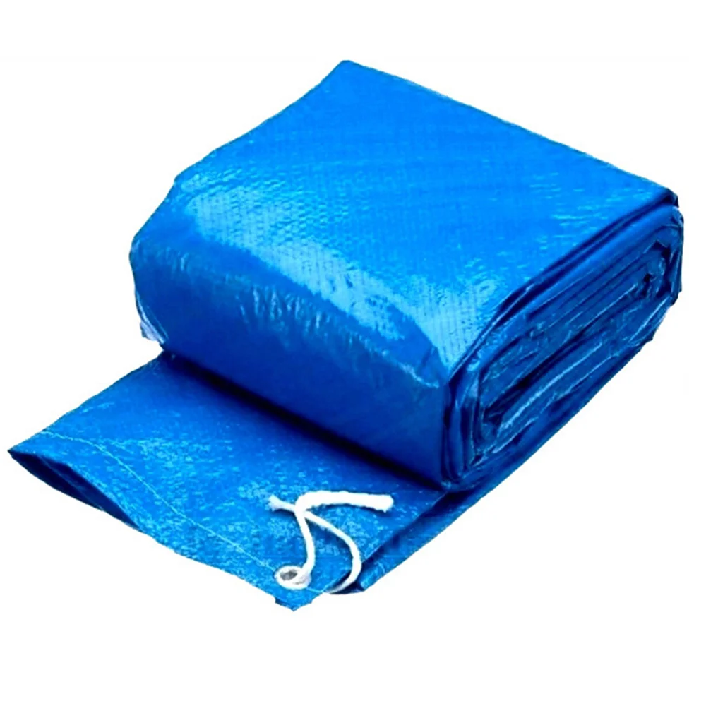

PE Fabric Weaving Pool Cover Pool Rain Cover Floor Pad for Frame Pools Inflatable Swimming (Blue, 221x150x43cm)