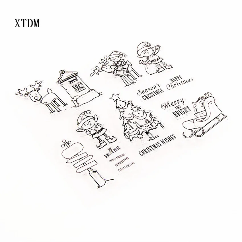Hot sale sled Transparent Clear Stamps / Silicone Seals Roller Stamp for DIY scrapbooking photo album/Card Making | Дом и сад