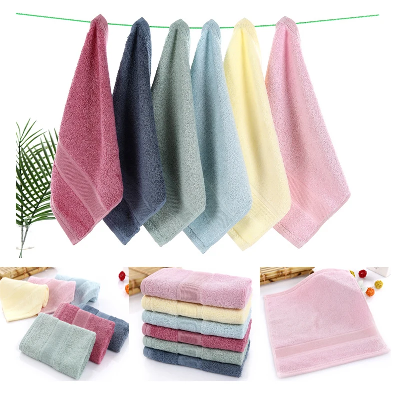 

Square Hand towel Bamboo Pulp Fiber Children Washcloth Pure color 33*33CM Water Absorbent