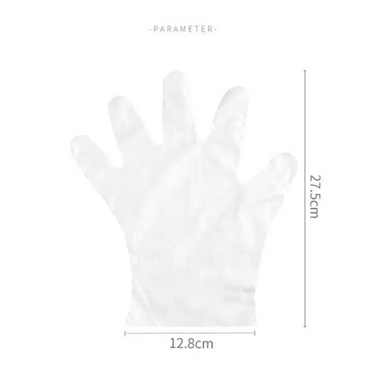 

100-500 Pcs Transparent Plastic Disposable Gloves One-off BBQ Cooking Gloves For Household Bathroom Sanitary Gloves Cleaning