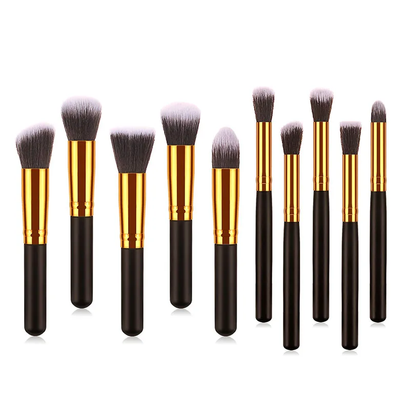 10PCS Makeup Brush Full Set of Portable Foundation Eyeshadow Make Up Blush Professional Beauty Tools | Красота и здоровье