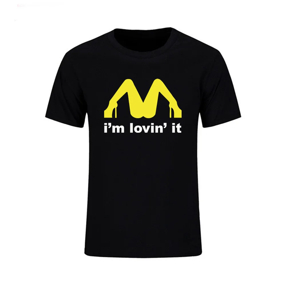 Пародия логотип футболка с коротким рукавом Черная Мужская Высококачественная