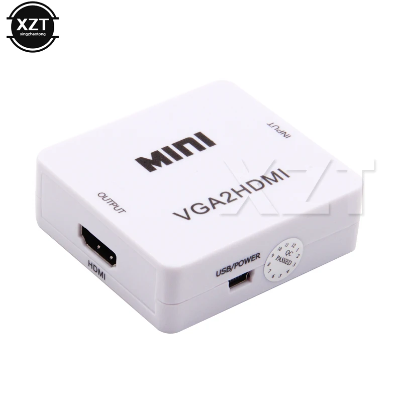 Мини 1080P VGA в HDMI адаптер конвертер разъем с 1080p Аудио для ПК ноутбука HDTV проектор VGA2HDMI