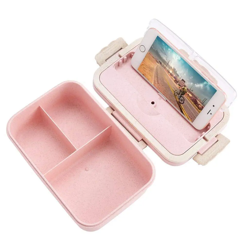 Ланч бокс из пшеничной соломы бэнто боксы для микроволновой печи набор 3