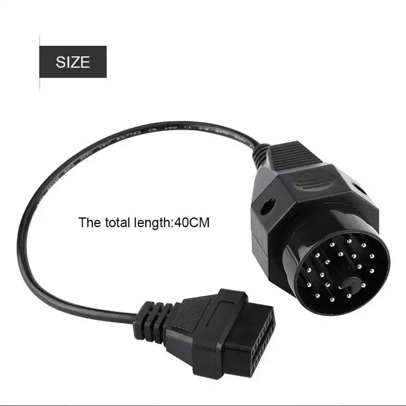 

20 Pin to 16 Pin OBD2 Adapter Connector Scanner Cable for E36 E38 E39 E46 E53 X5 Z3